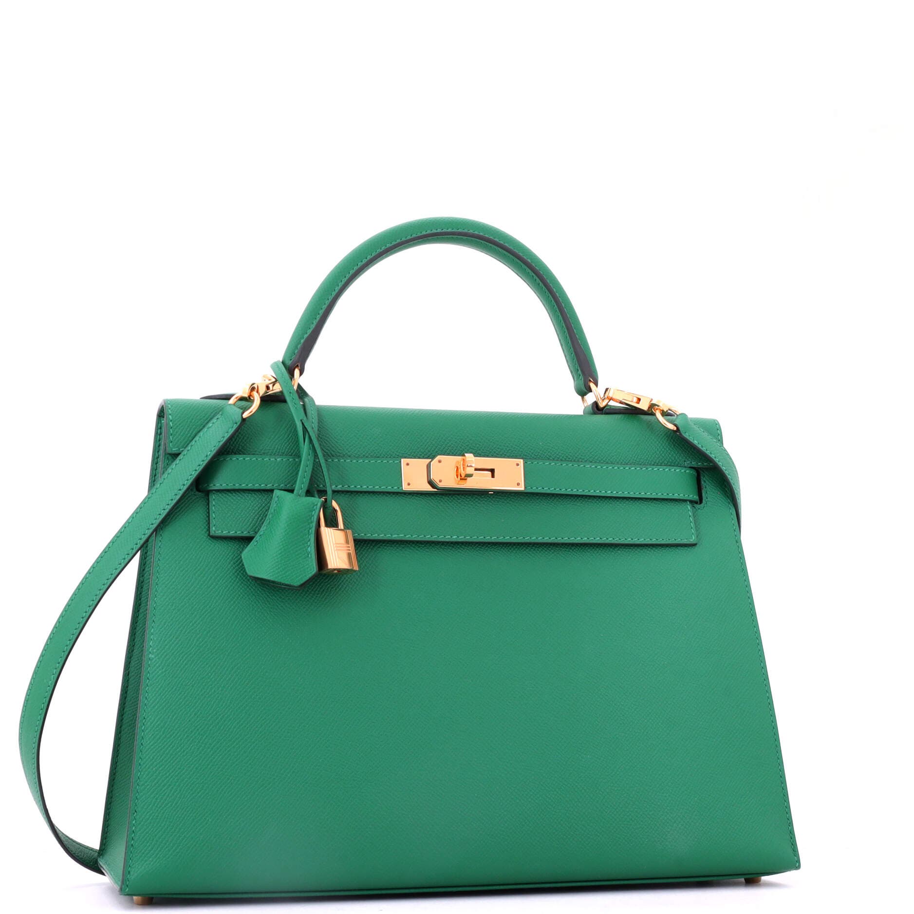 Kelly Handbag Green Epsom with Gold Hardware 32, Alternate, color, Green