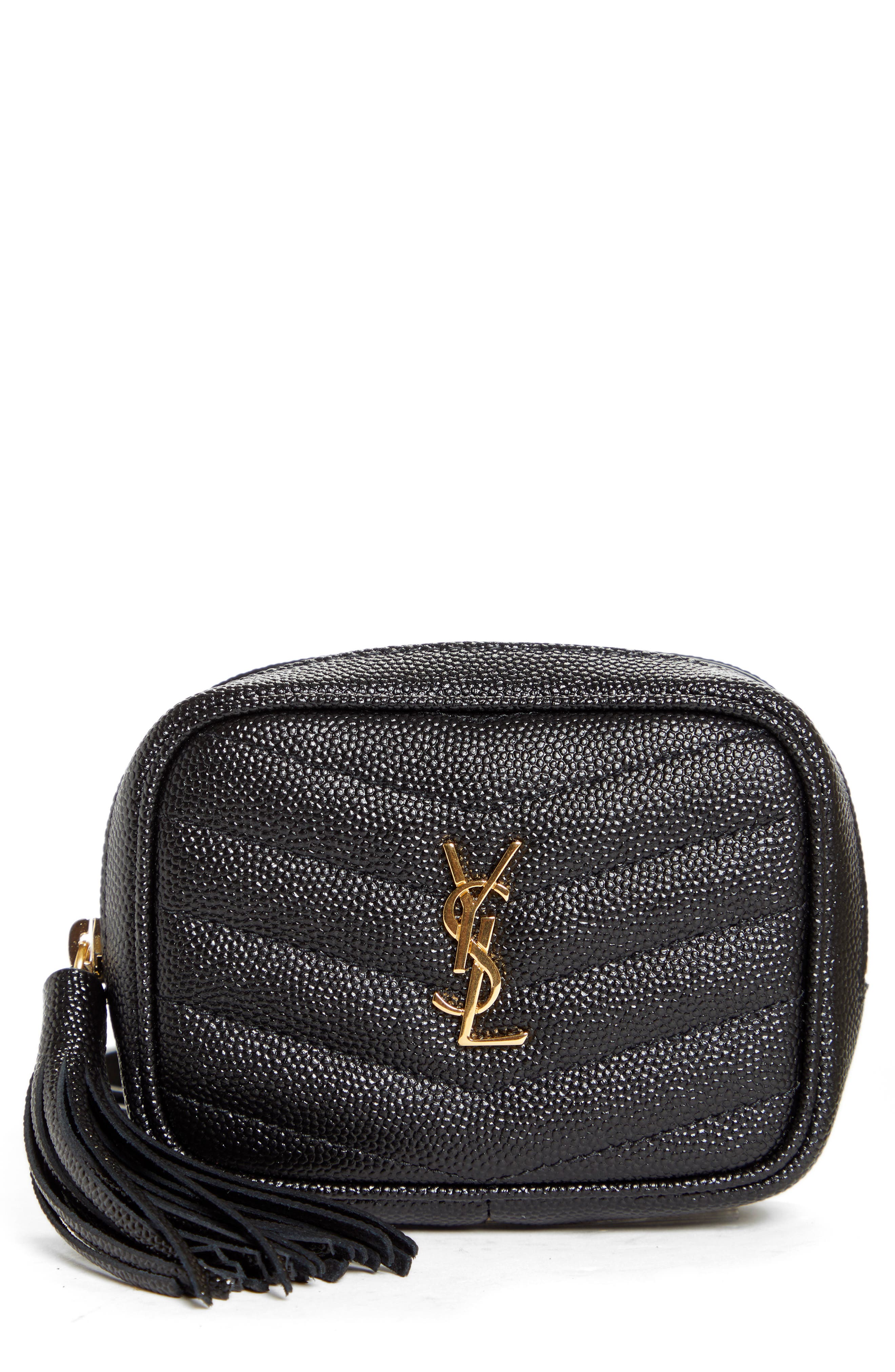 Saint Laurent Baby Lou Quilted Leather Micro Crossbody Bag, Main, color, 