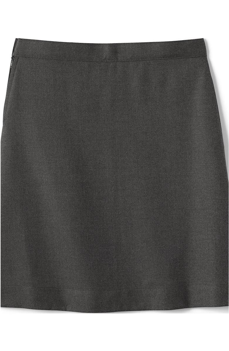 Lands' End Girls Plus Plaid A-line Skirt Below The Knee, Alternate, color, Gray