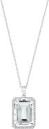 EFFY 14K White Gold Diamond,White Topaz Pendant