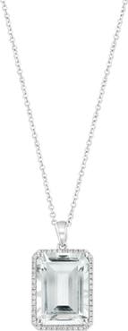 EFFY 14K White Gold Diamond,White Topaz Pendant