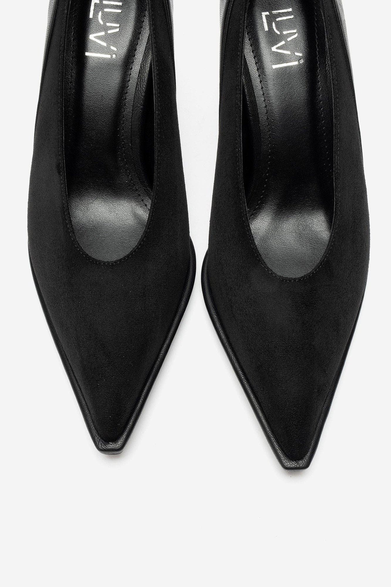 Meadow Pointed Toe Stiletto Pump, Alternate, color, Black Suede