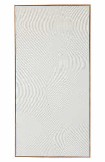 GINGER BIRCH STUDIO Textured White Canvas Framed Wall Art