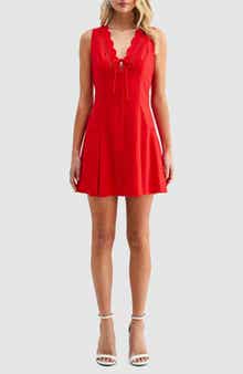 Lush Sleeveless Button Front Pleated Minidress