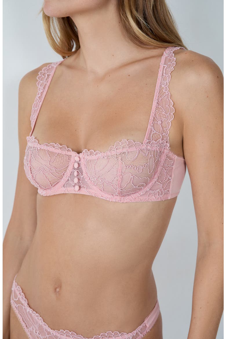 Coeur Underwire Balconette Bra, Alternate, color, POWDER PINK