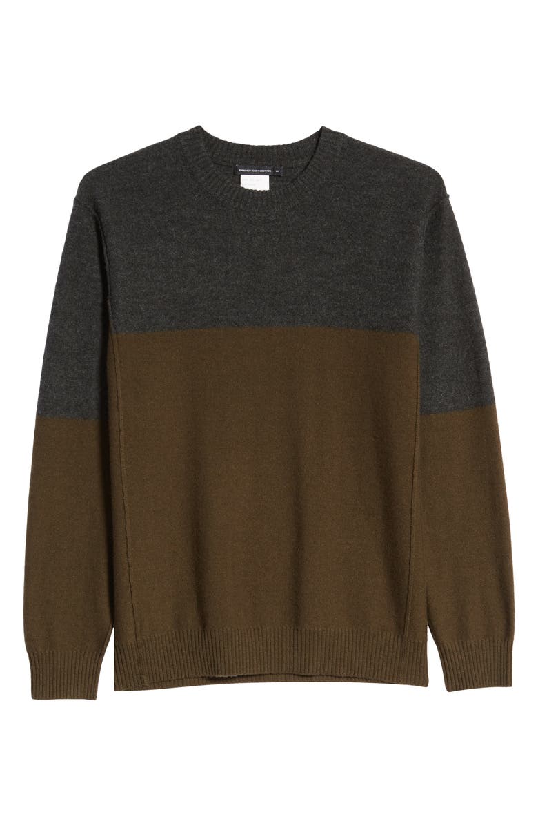 French Connection Regular Fit Felted Wool Blend Sweater, Alternate, color,