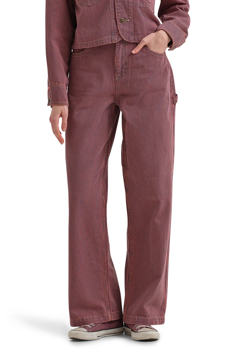 x Crayola Carpenter High Rise Straight Leg Jeans, Main, color, RED ORANGE STRIPE