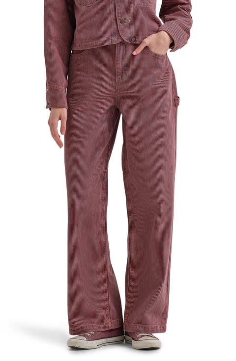 x Crayola Carpenter Straight Leg Jeans (Red Orange Stripe)