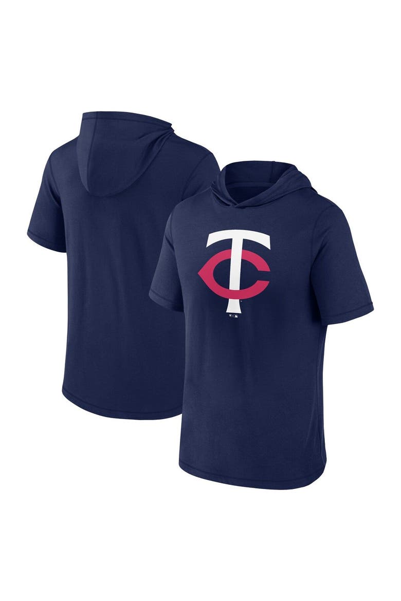 Men's Fanatics Branded Navy Minnesota Twins Short Sleeve Hoodie T-Shirt, Main, color, Navy