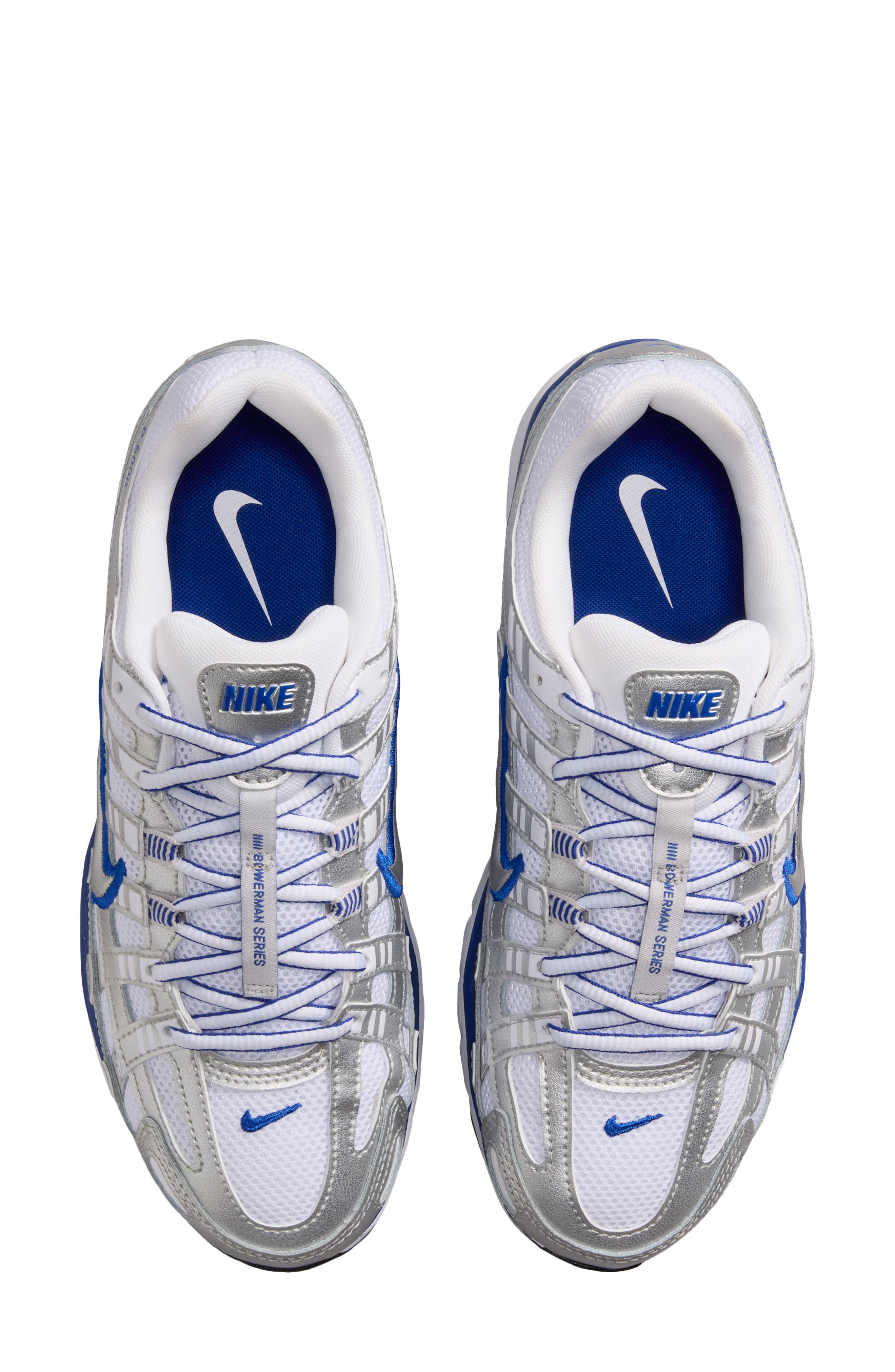 P-6000 Sneaker, Alternate, color, WHITE/ OLD ROYAL/ BLACK/SILVER