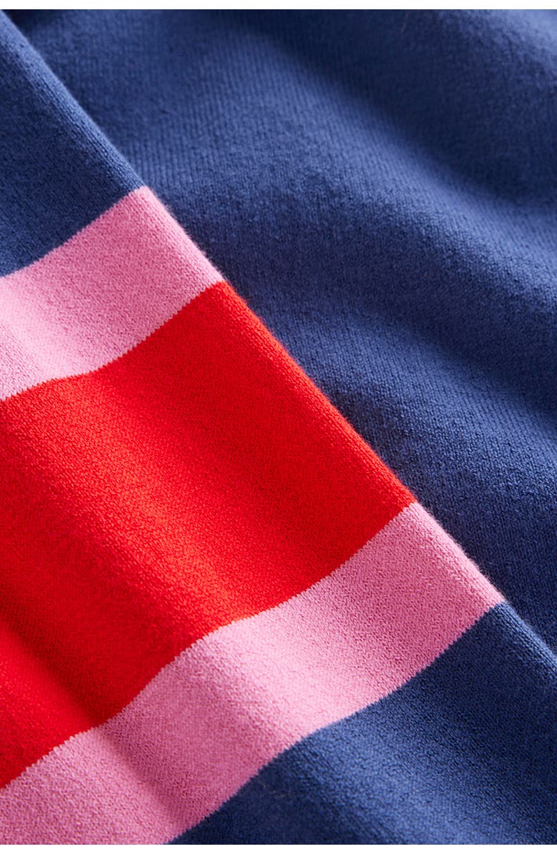 Boden Relaxed Cotton Blend Cardigan, Alternate, color, Denim Blue