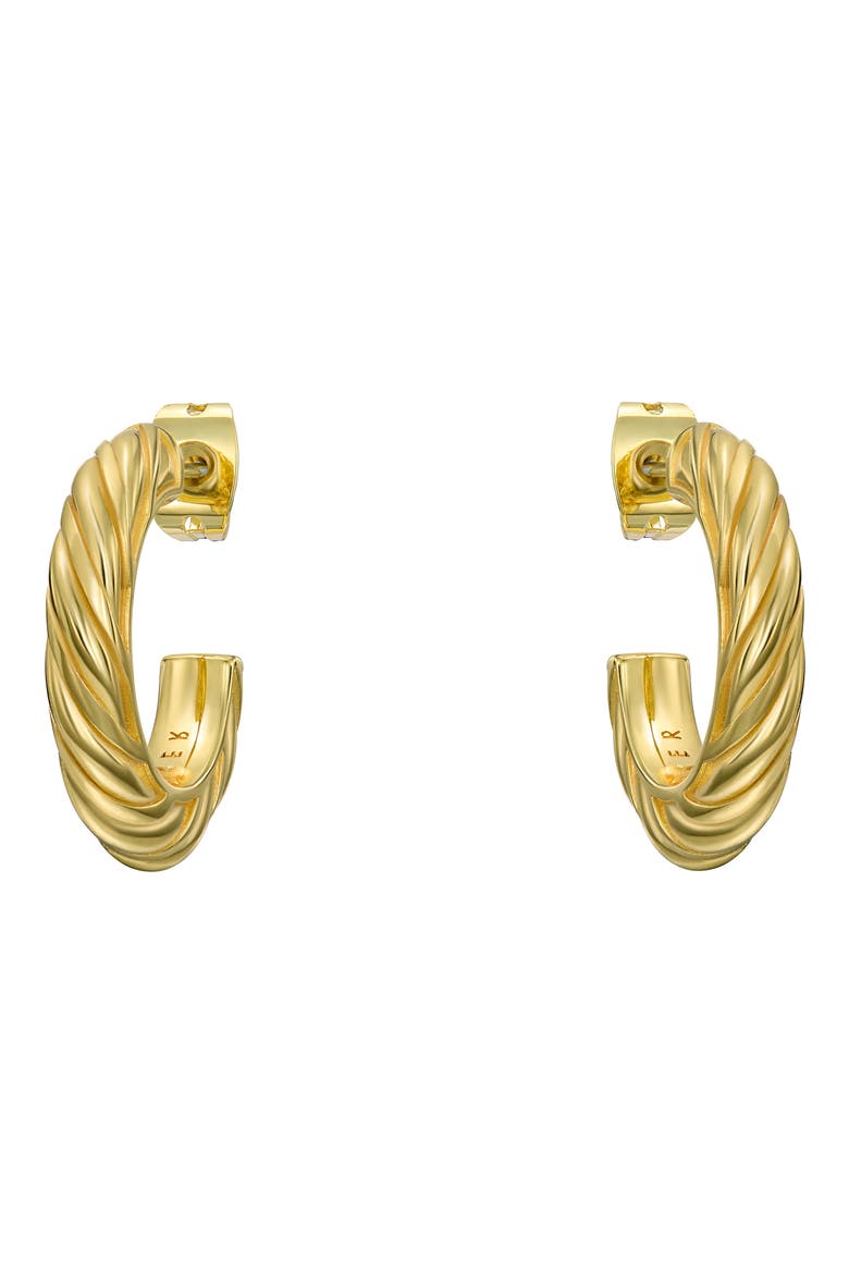 Melanie Twisted Hoop Earrings, Alternate, color, GOLD TONE