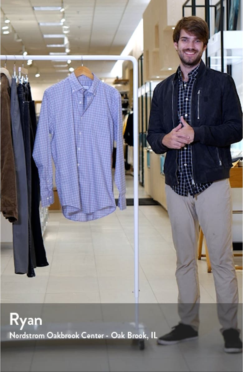 Albert Crown Lite Check Performance Button-Down Shirt, sales video thumbnail