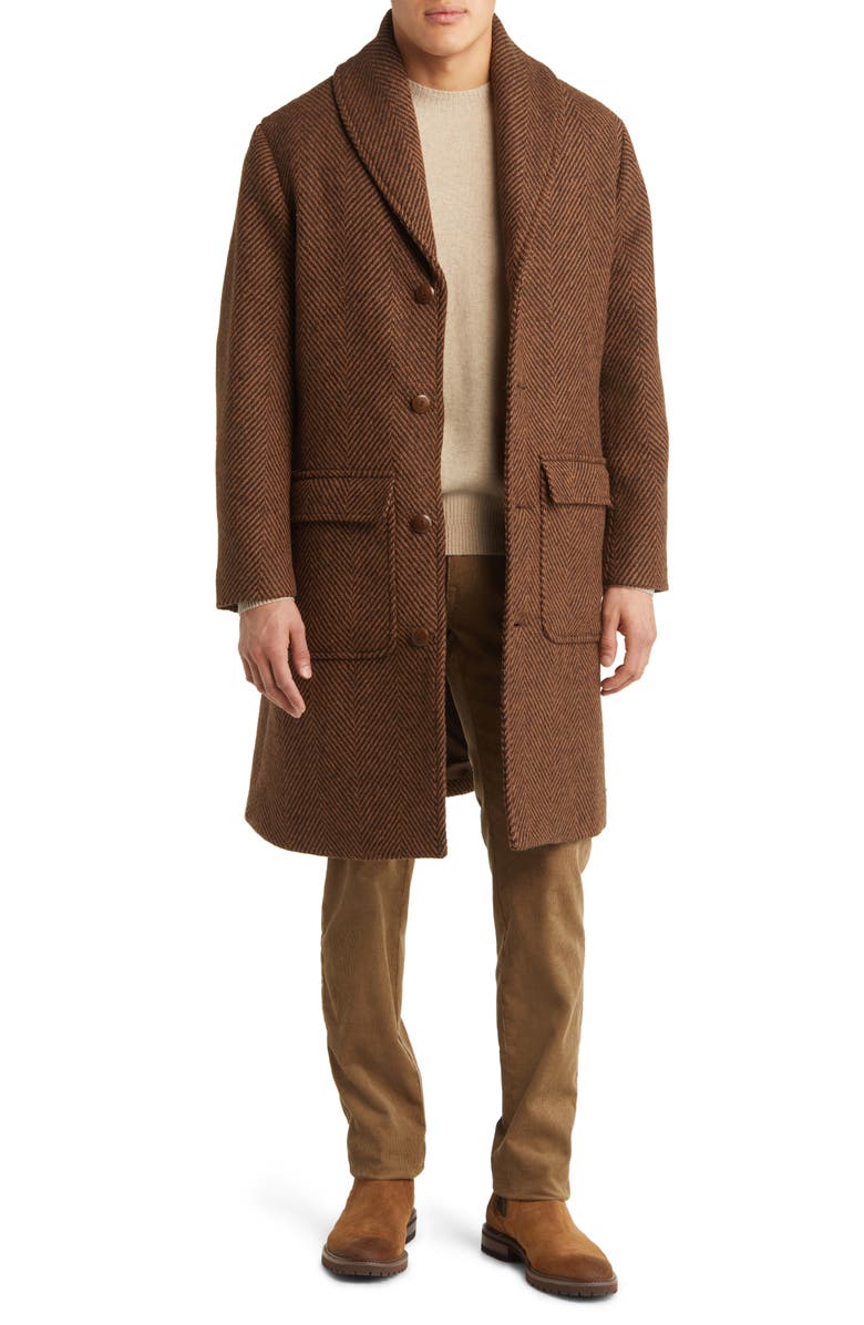 WYTHE Shawl Collar Wool Coat, Main, color, 