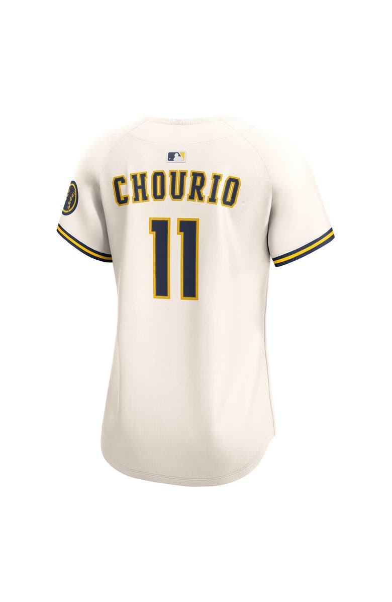 Nike Women's Nike Jackson Chourio Cream Milwaukee Brewers Home Limited Player Jersey, Alternate, color, Cream