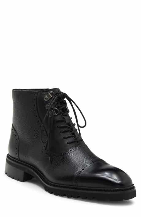 Camino Cap Toe Brogue Leather Boot