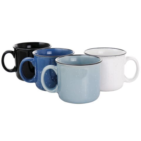 Colebrook Speckled Stoneware 18oz 4 Piece Mug Set