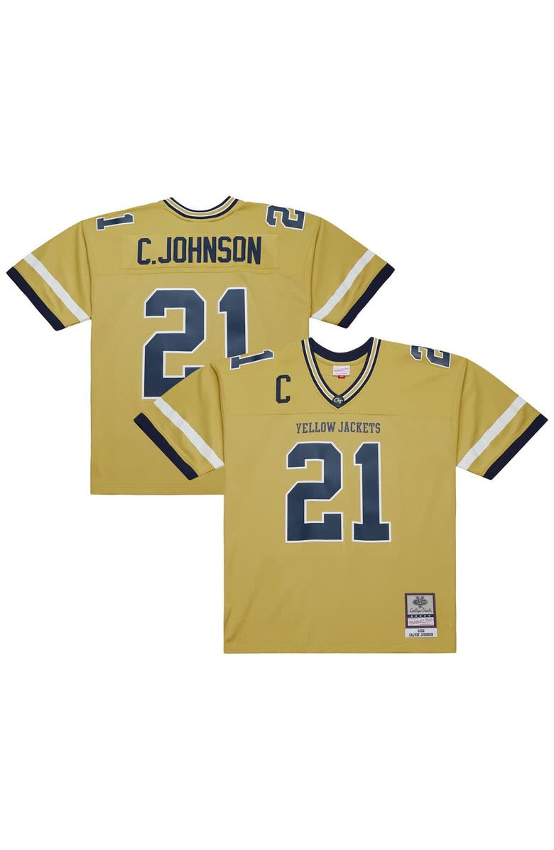 Mitchell & Ness Men's Mitchell & Ness Calvin Johnson Gold Georgia Tech Yellow Jackets 2006 Big & Tall Legacy Jersey, Main, color, Gold
