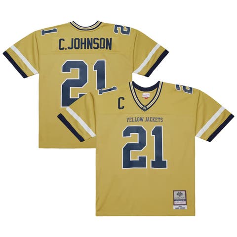 Men's Mitchell & Ness Calvin Johnson Gold Georgia Tech Yellow Jackets 2006 Big & Tall Legacy Jersey