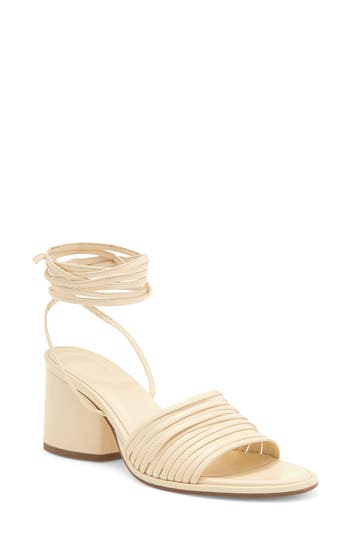 Aeyde Natania Ankle Strap Sandal In Creamy