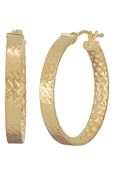 Liora 14K Gold Textured Hoop Earrings (Nordstrom Exclusive)