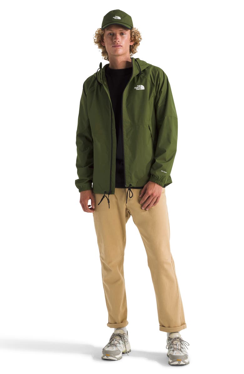 The North Face Antora Waterproof Rain Hoodie, Alternate, color, Woodland Green
