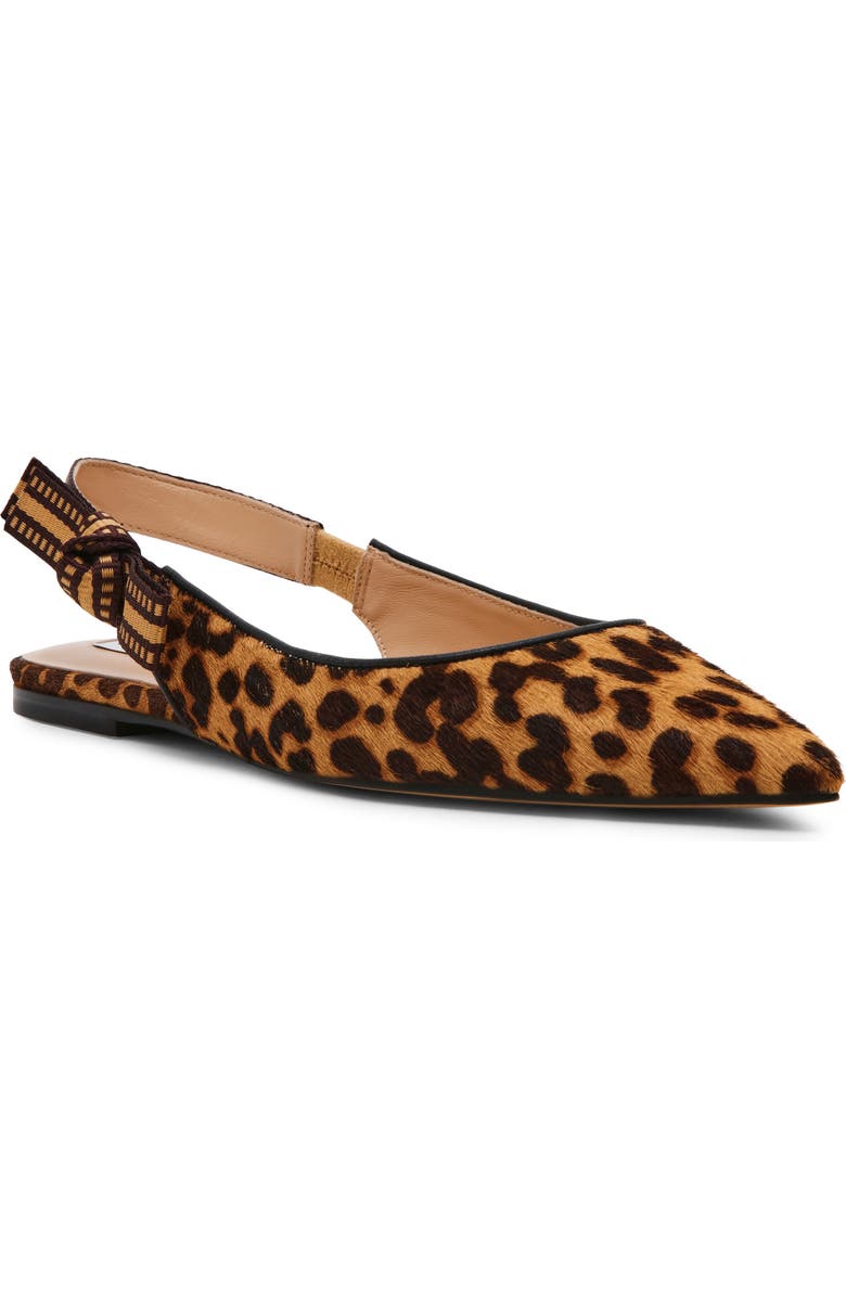 Steve Madden Olsen Slingback Genuine Calf Hair Pointed Toe Flat, Main, color,