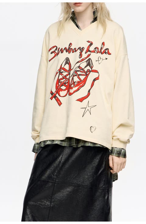 Long Ballerinas Logo Sweatshirt