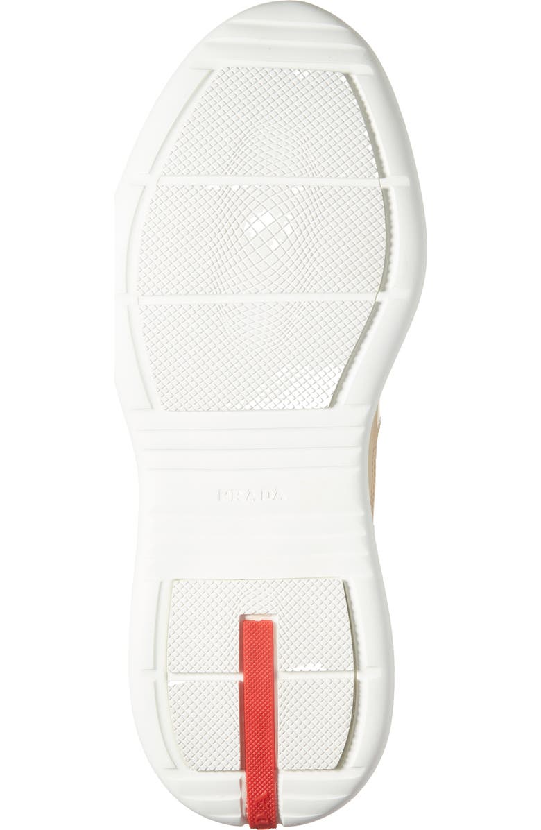 Prada America's Cup Vernice Bike Low Top Sneaker, Alternate, color, Quarzo/ Argento