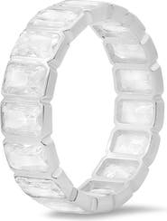Queen Jewels Emerald Cut CZ Infinity Ring