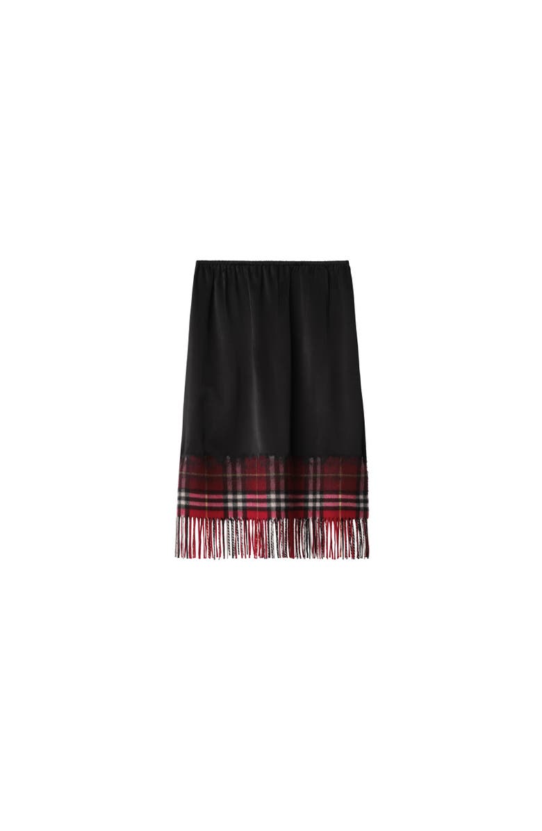 Burberry Satin and Check Scarf Skirt, Alternate, color,