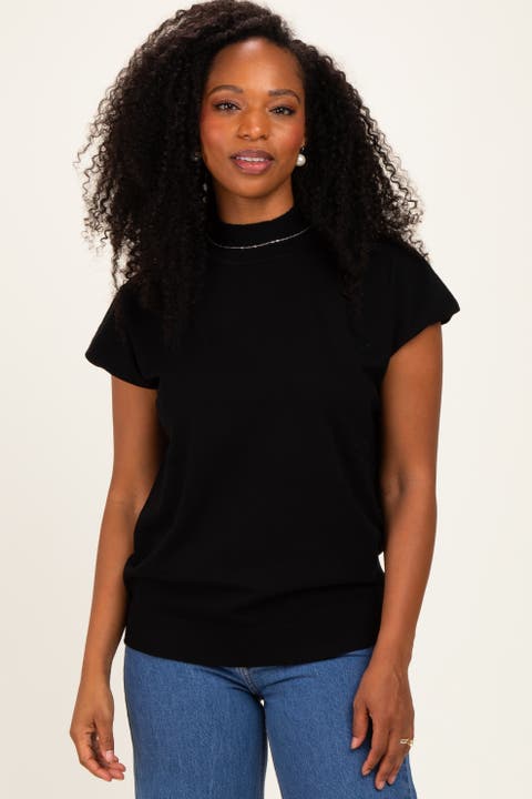 Mock Neck Knit Top