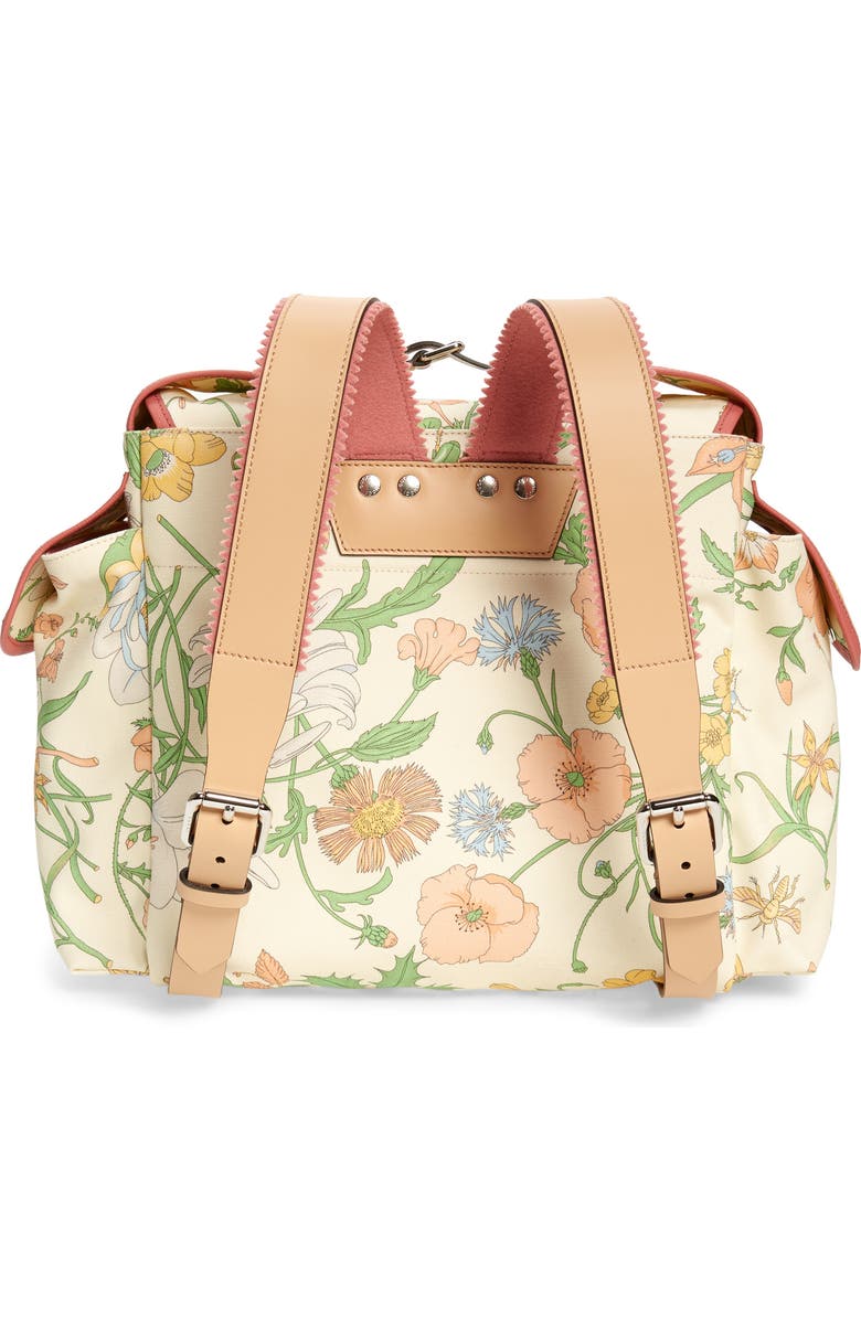 Gucci Logo Floral Print Backpack, Alternate, color,