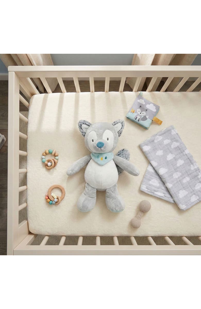 Nattou Cuddly Tiloo the Wolf Stuffed Animal, Alternate, color, Blue/ Grey