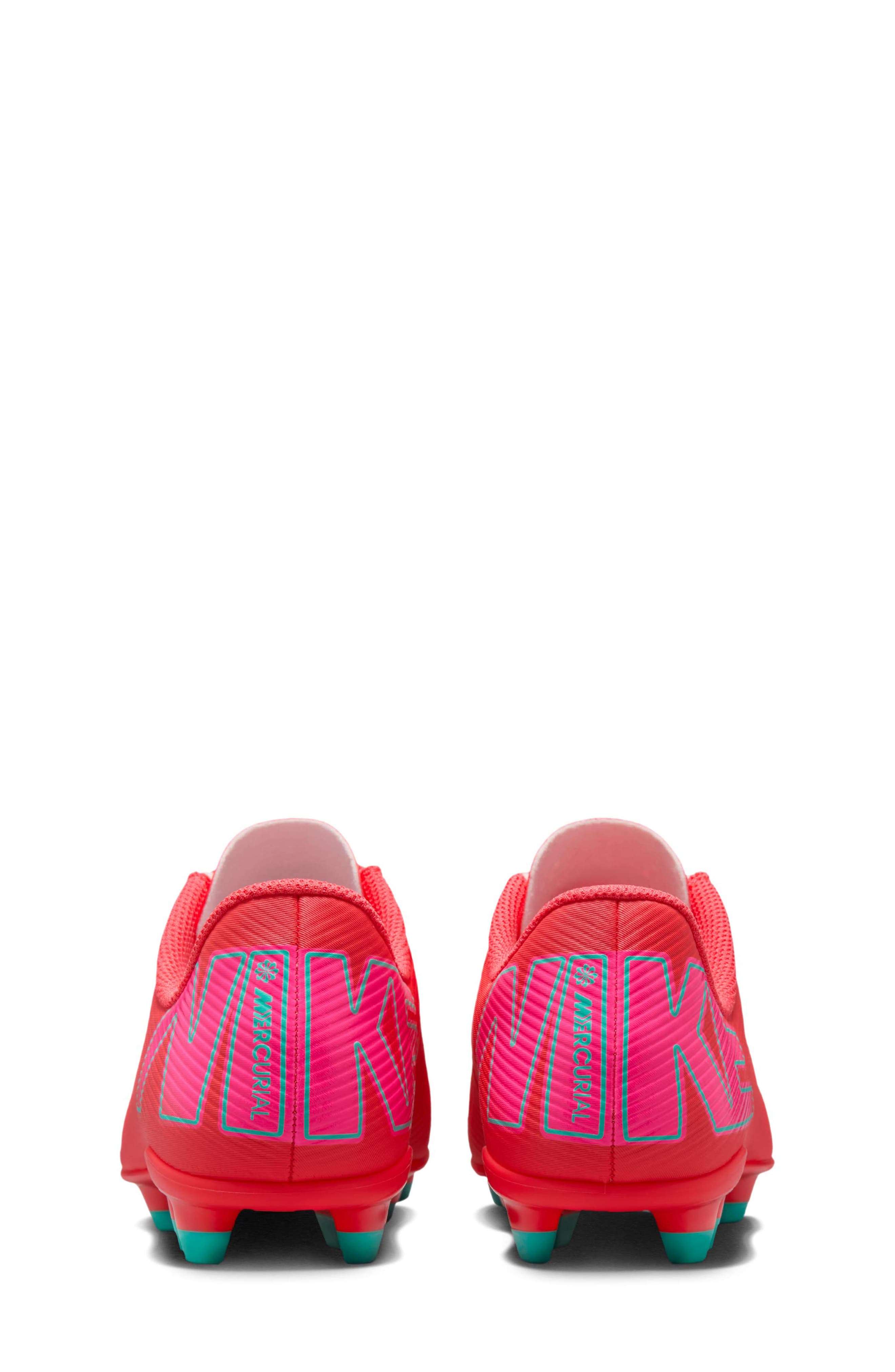 Nike Jr. Vapor 16 Club Soccer Cleat, Alternate, color, Ember Glow/ Aurora Green