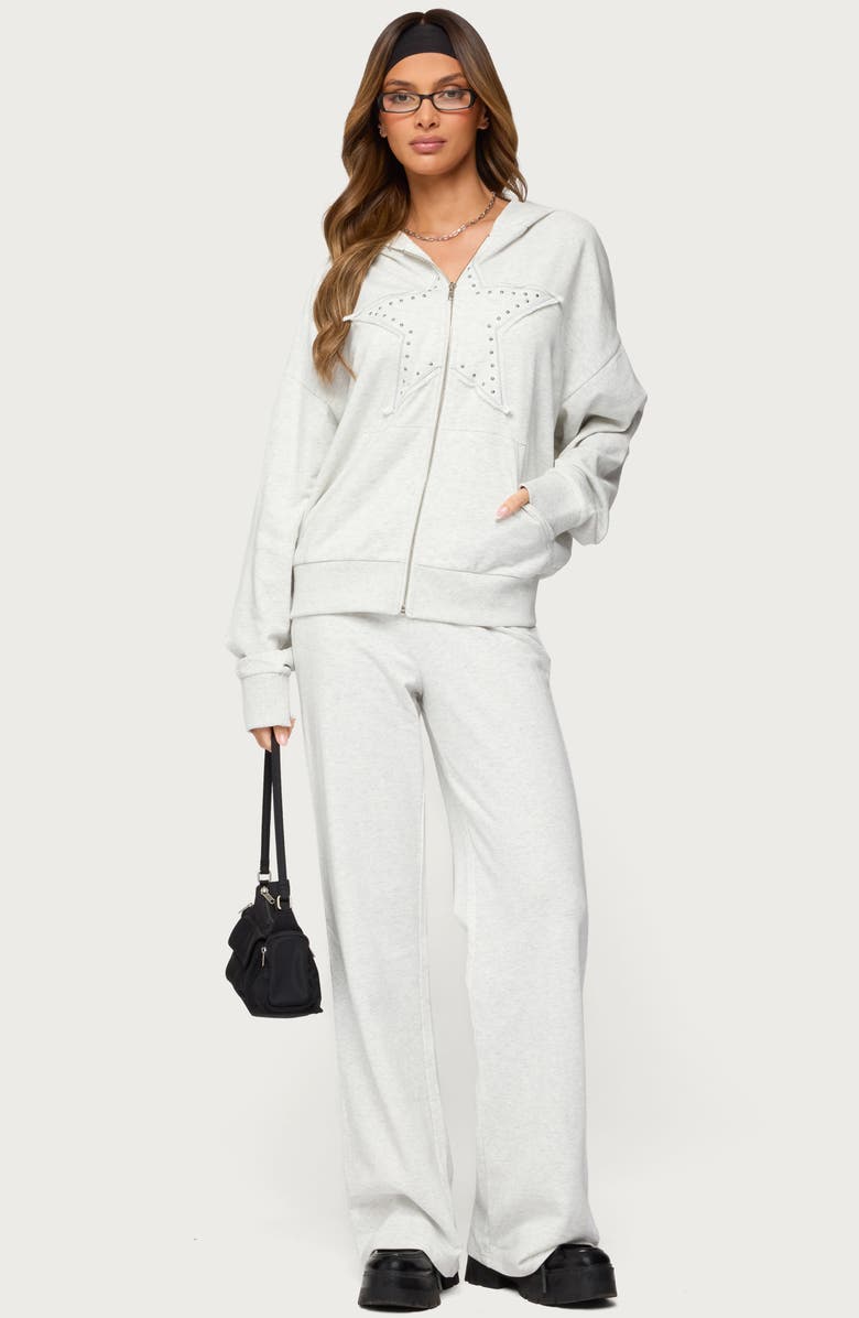 EDIKTED Briela Studded Star Patch Sweatpants, Alternate, color,