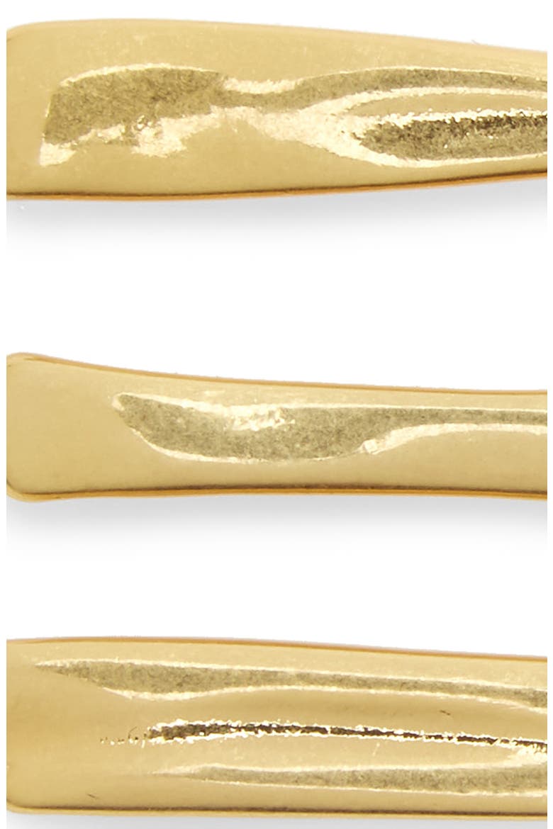 3-Pack Crumpled Hair Pins, Alternate, color, VINTAGE GOLD