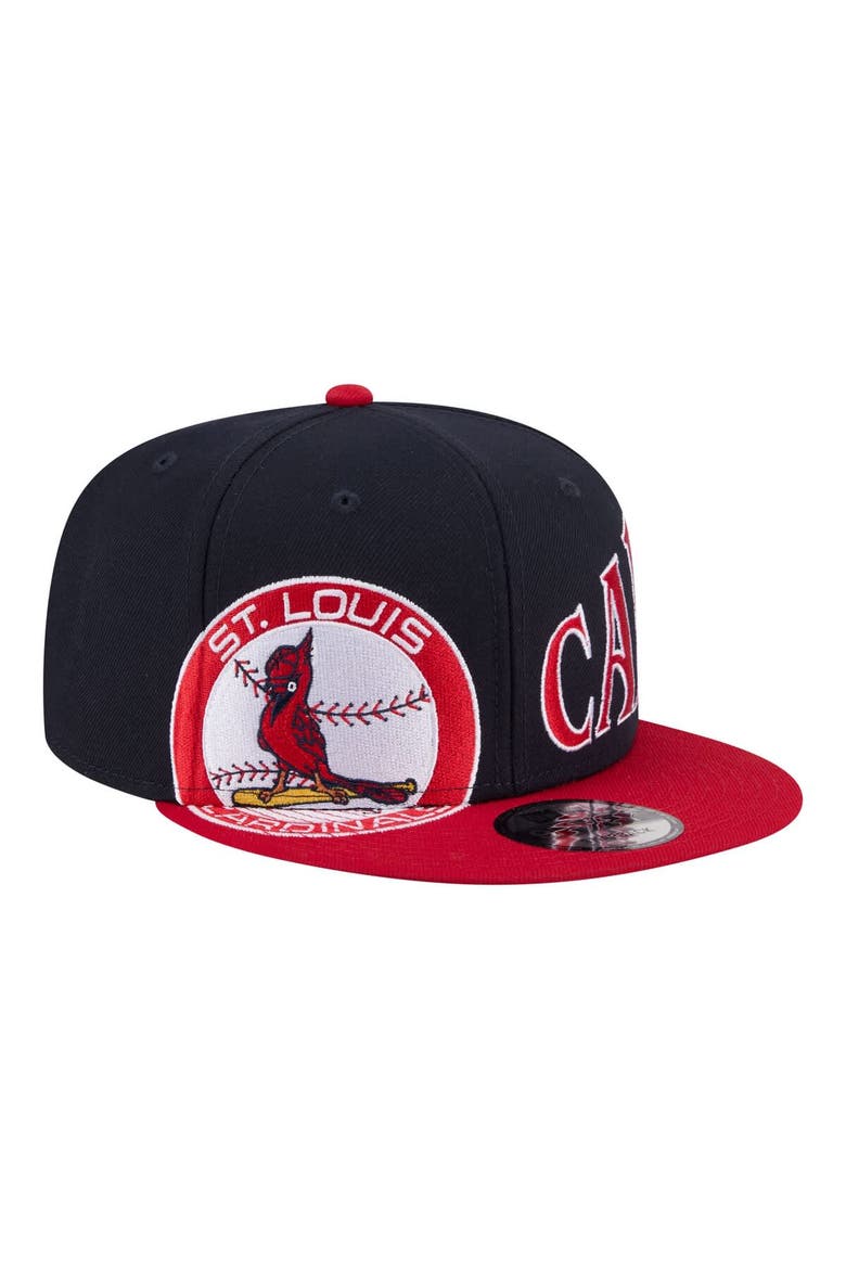 Men's New Era Navy/Red St. Louis Cardinals Stretched Two-Tone 9FIFTY Adjustable Hat, Alternate, color, Navy