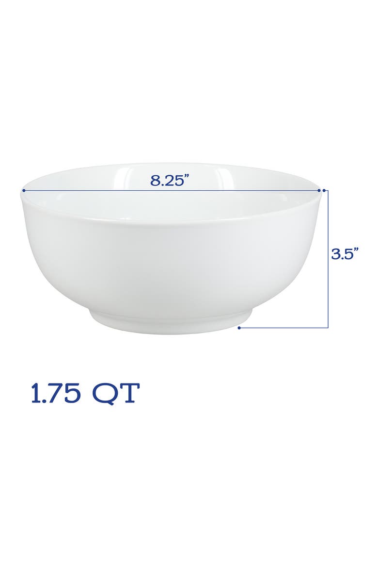 Set of 2 Serving Bowls, Alternate, color, WHITE