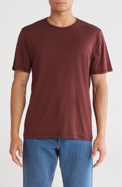 Crewneck Cotton Blend T-Shirt