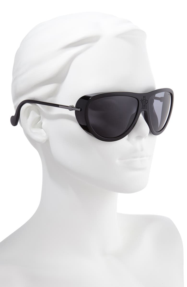 Moncler 61mm Polarized Aviator Sunglasses, Alternate, color, 