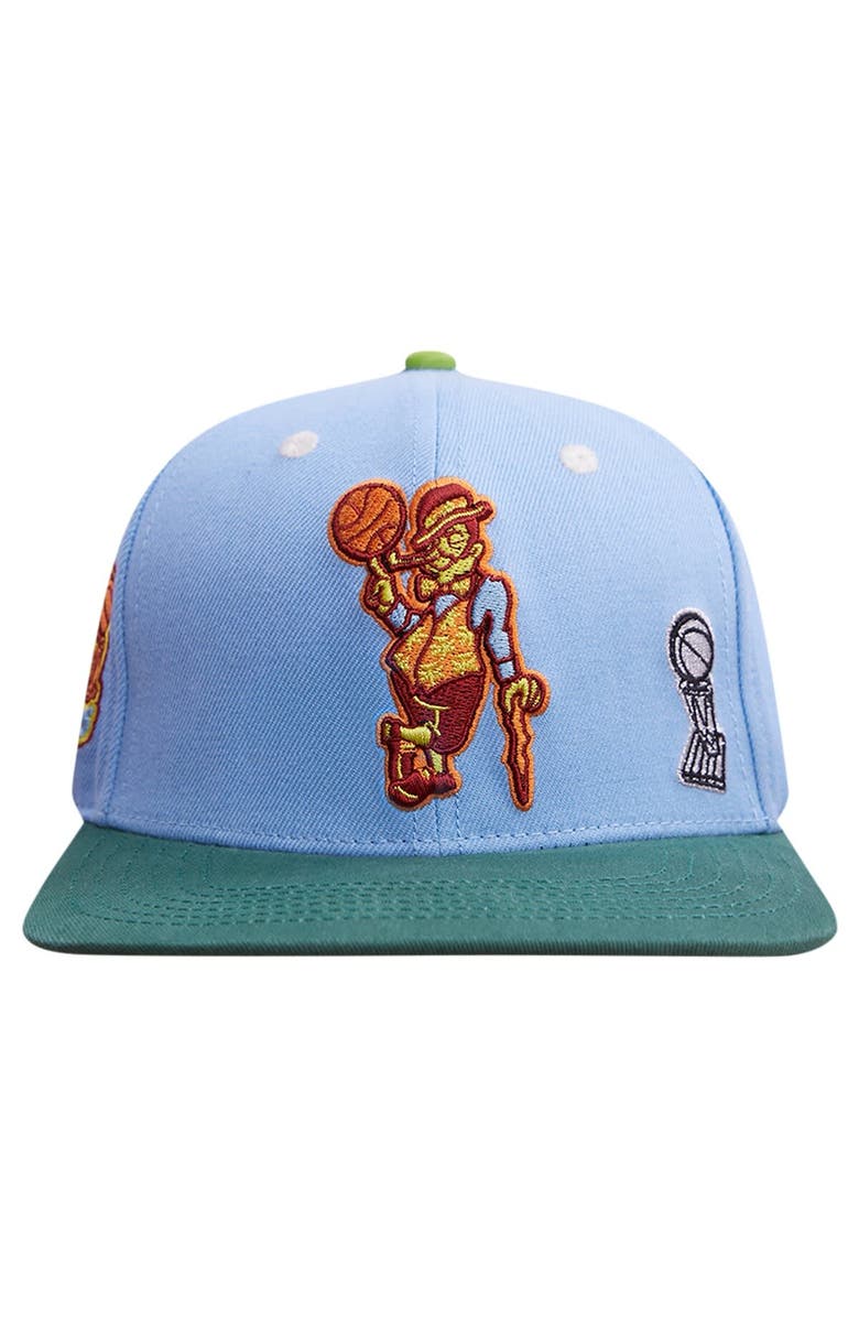 PRO STANDARD Men's Pro Standard Light Blue/Green Boston Celtics Retro Program 2-Tone Snapback Hat, Alternate, color, 