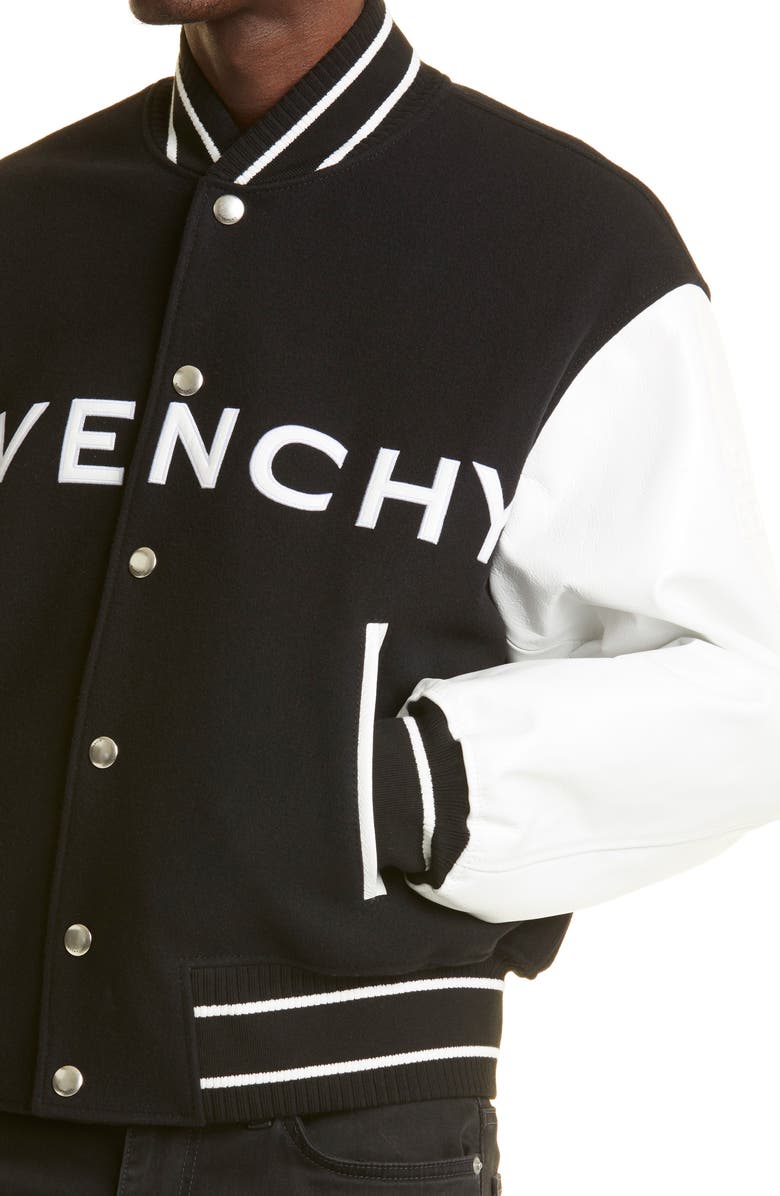 Givenchy Wool Blend Varsity Jacket, Alternate, color, 
