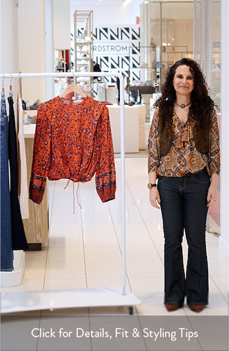 Prisha Drawstring Hem Cotton Blend Top, sales video thumbnail