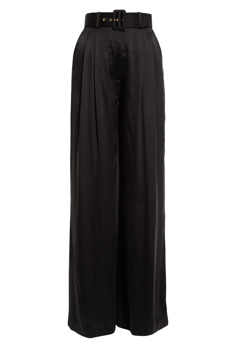 Zimmermann Belted Silk Wide Leg Pants, Alternate, color, 