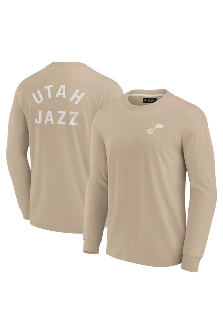 Unisex Fanatics Signature Khaki Utah Jazz Elements Super Soft Long Sleeve T-Shirt, Main, color, Khaki