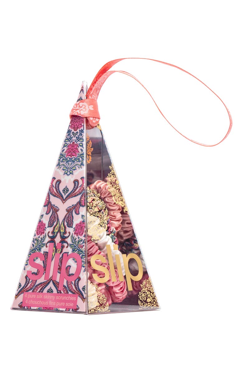 slip Pure 4-Pack Skinny Scrunchies Ornament Set, Alternate, color,