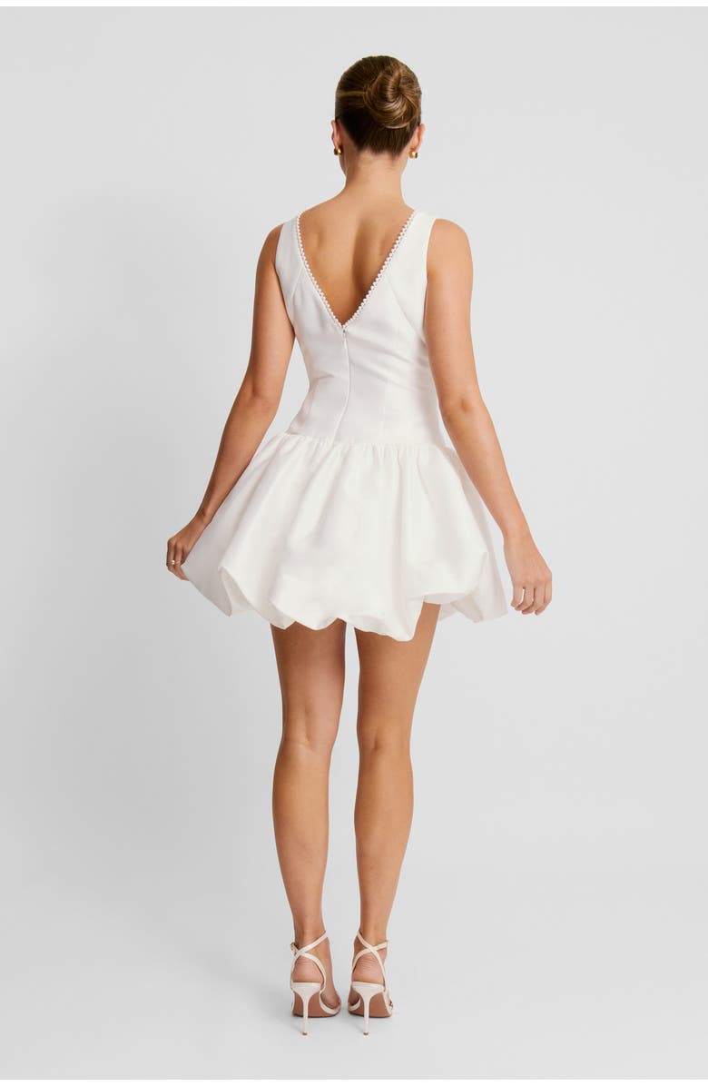 Six Stories Sleeveless Bubble Hem Mini Dress, Alternate, color, White