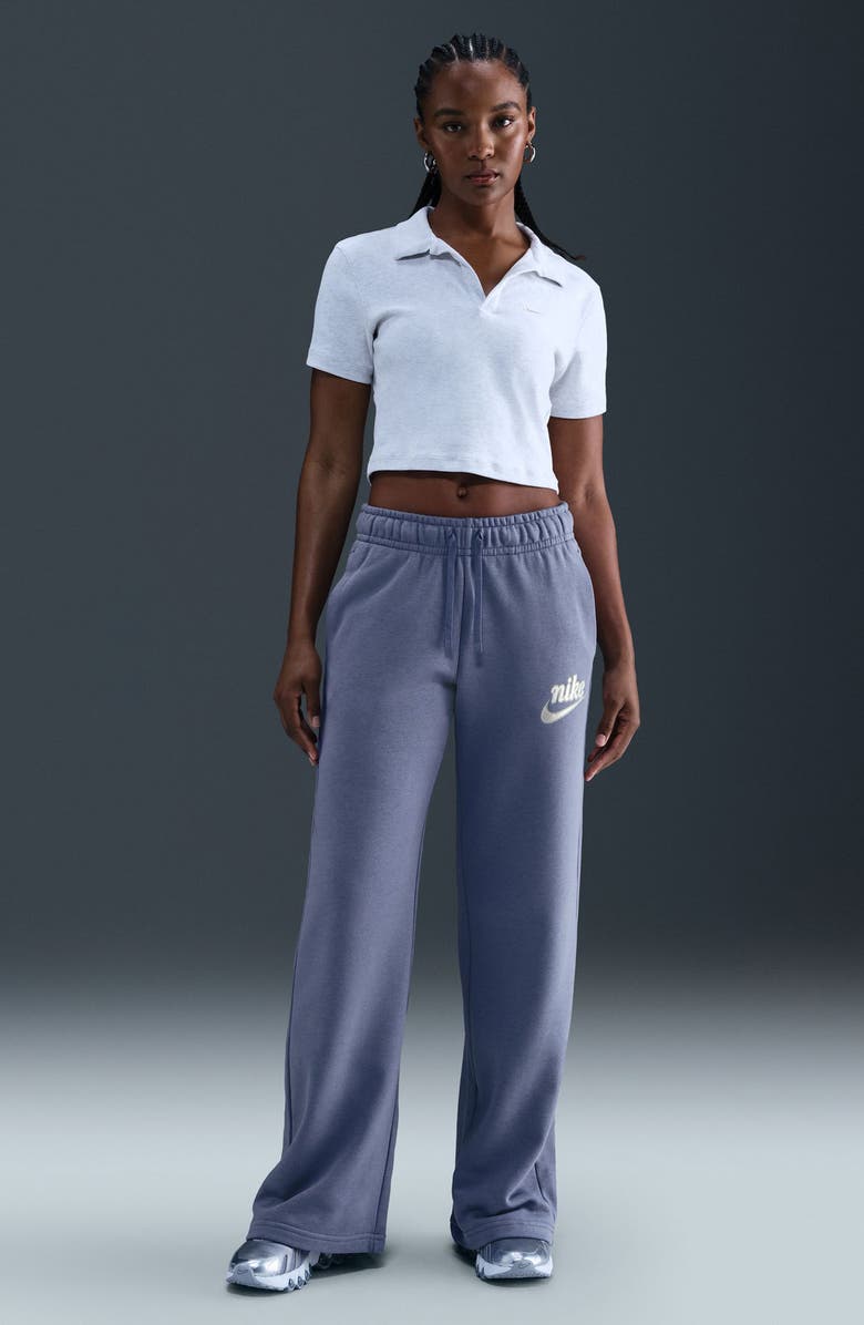 Nike Club Logo Fleece Pants, Alternate, color, World Indigo/ Metallic Silver