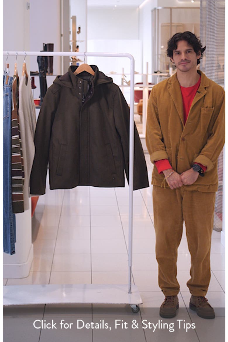 Hooded Wool Blend Field Coat video
